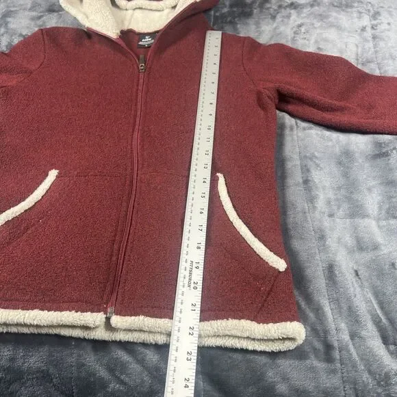 Kuhl Women's Hooded Alfpaca Fleece Zip Up Burgundy Small outdoor hiking - Picture 7 of 10